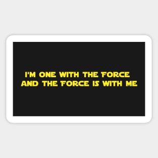 I am one with the Force. Sticker